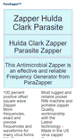 Mobile Screenshot of huldaclarkparazapper.com