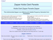 Tablet Screenshot of huldaclarkparazapper.com